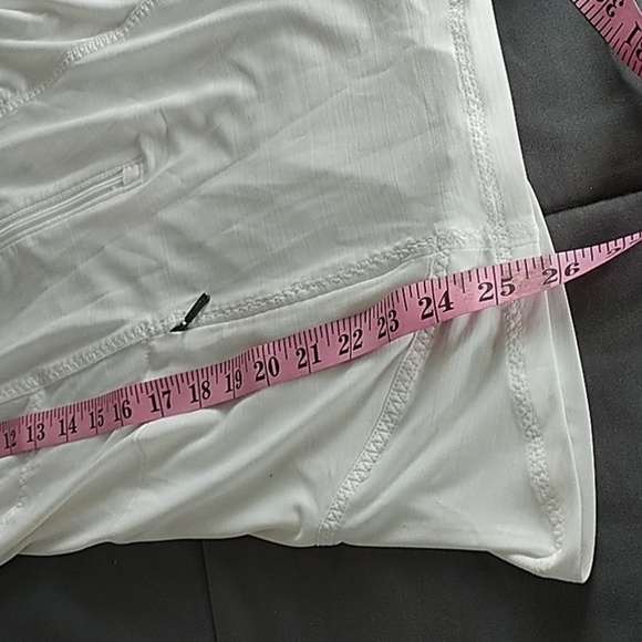 Athleta White Quarter Zip Athletic Yoga Top Jacket S - Picture 12 of 12